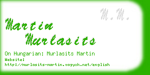 martin murlasits business card